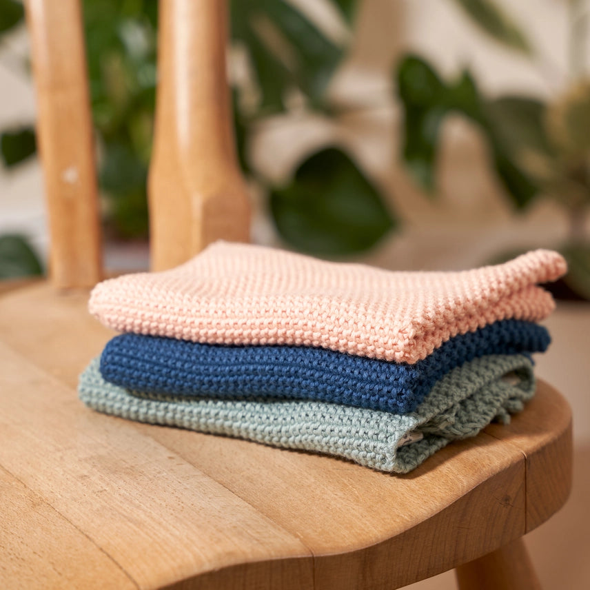 Organic Cotton Dish Cloth in Rose