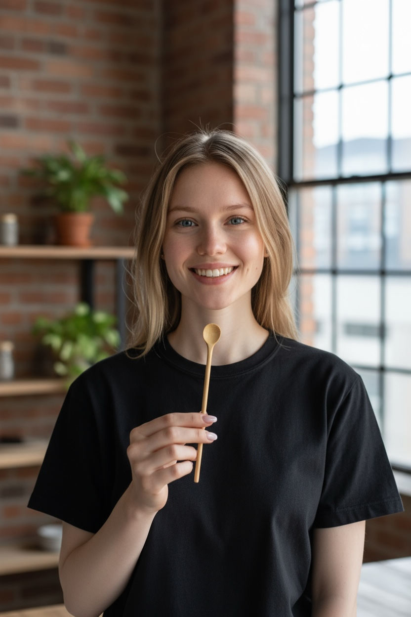 Round Bamboo Stir Spoon