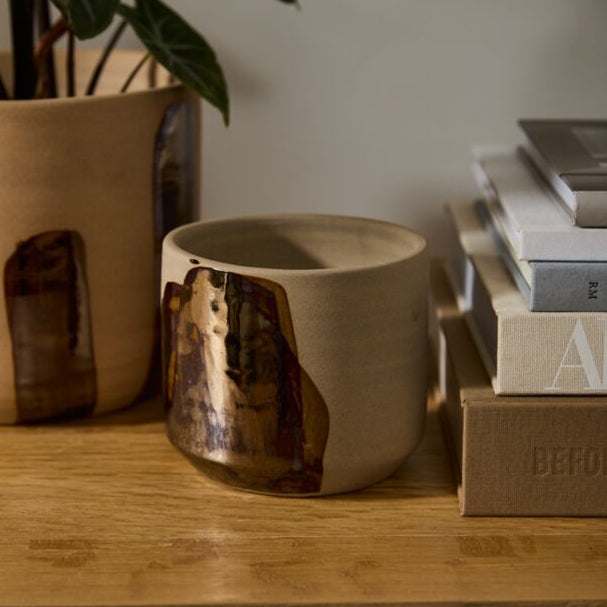 Bronze Brushstroke Pot