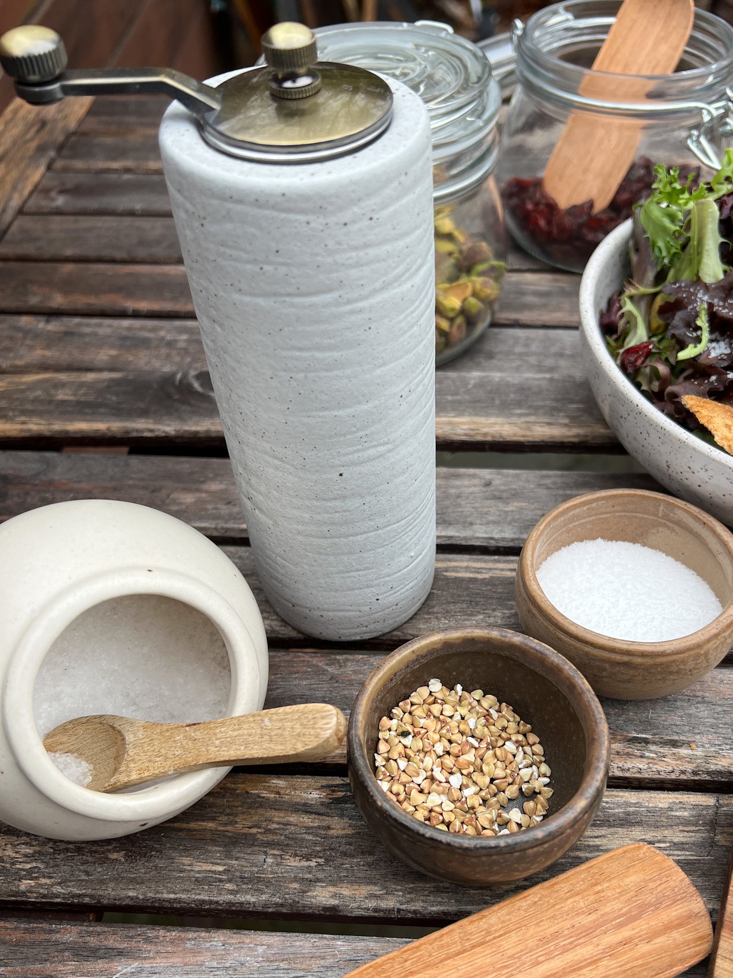 Orb Jar Salt Cellar with Spoon