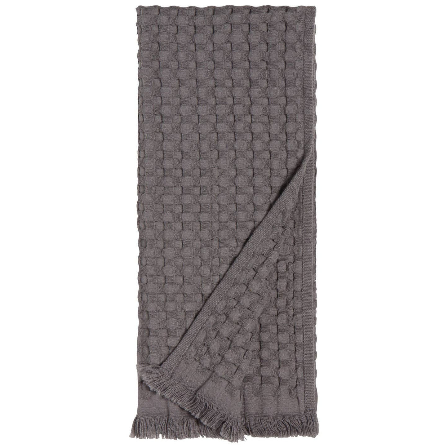 Organic Cotton Waffle Hand Towel in Charcoal