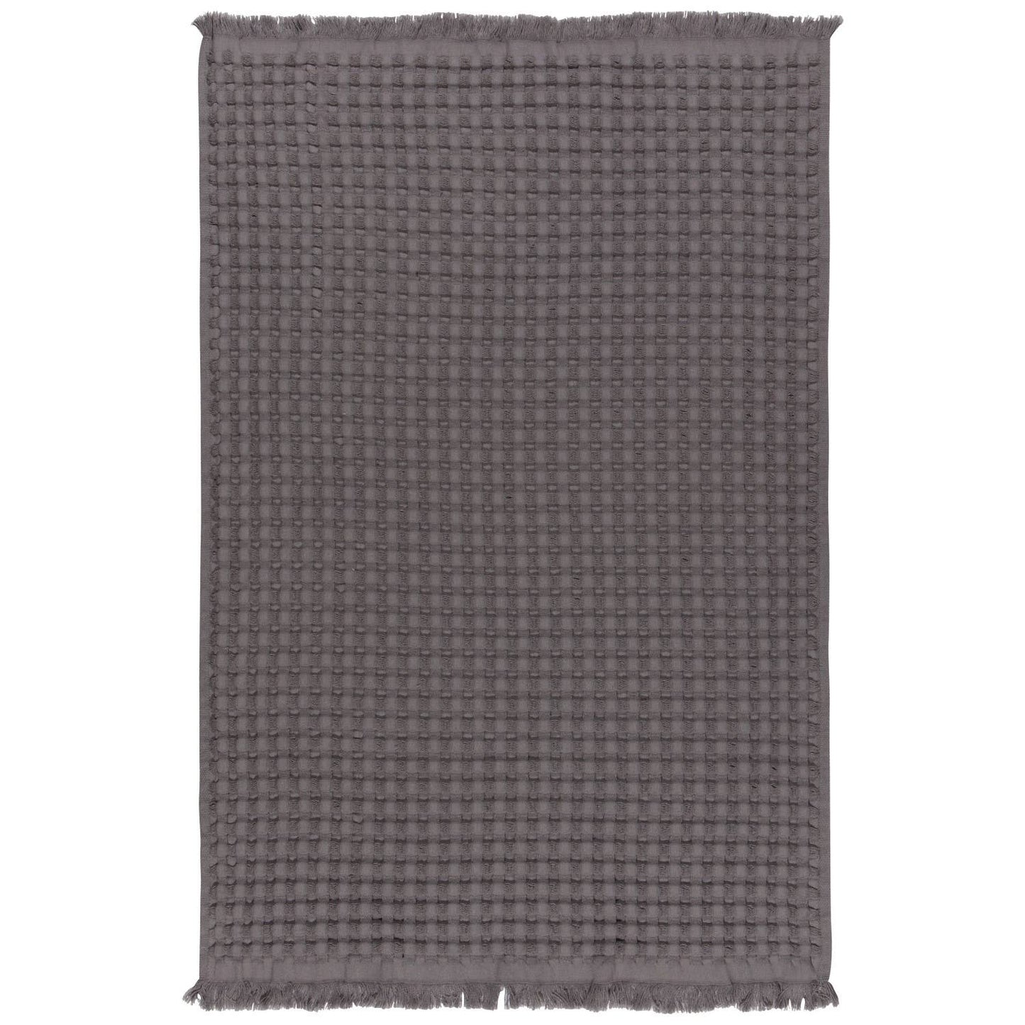 Organic Cotton Waffle Hand Towel in Charcoal
