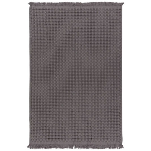 Organic Cotton Waffle Hand Towel in Charcoal