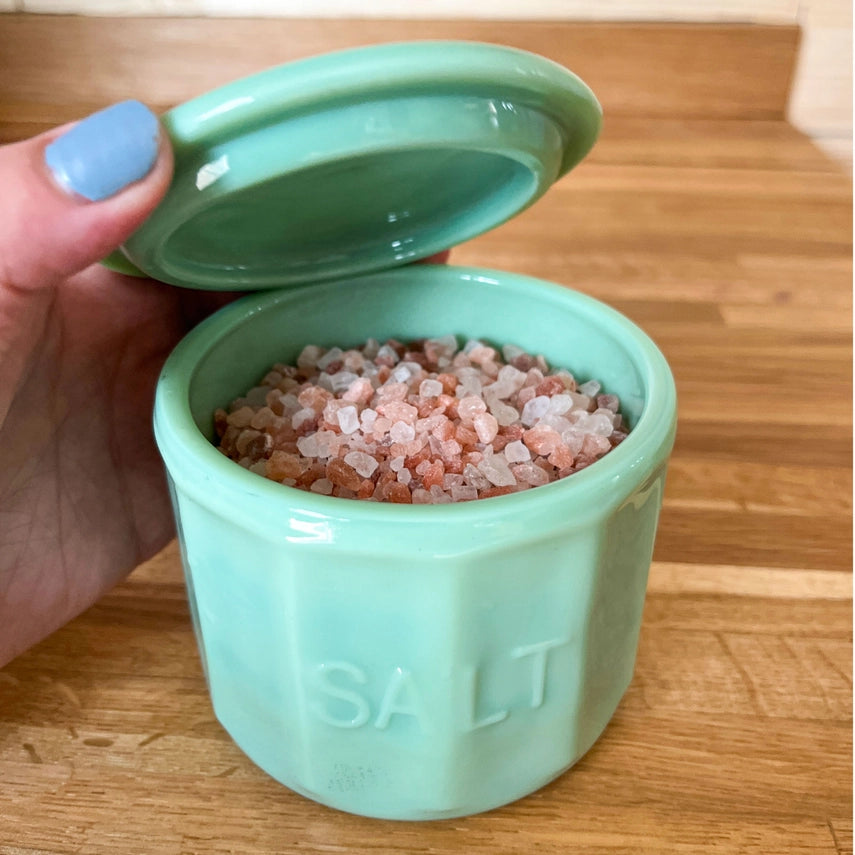 Jadeite Glass Salt Cellar
