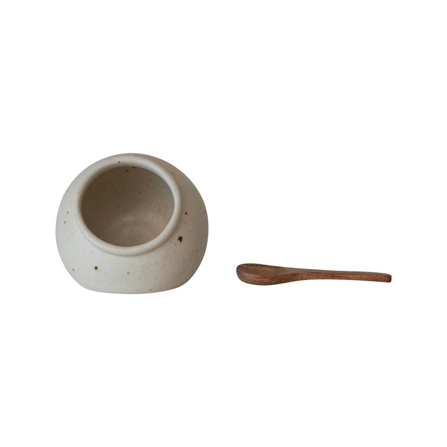 Orb Jar Salt Cellar with Spoon