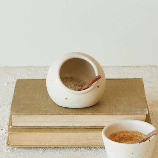 Orb Jar Salt Cellar with Spoon