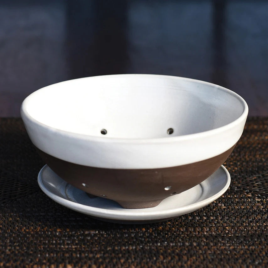 Ceramic Berry Bowl & Saucer