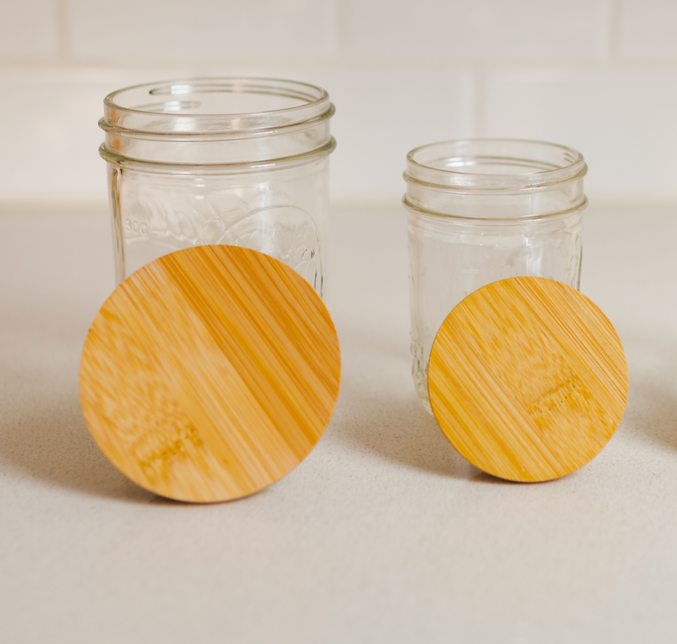 Bamboo Mason Jar Wide Mouth Lid