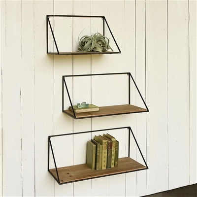 Upcycled Wood & Iron Shelf