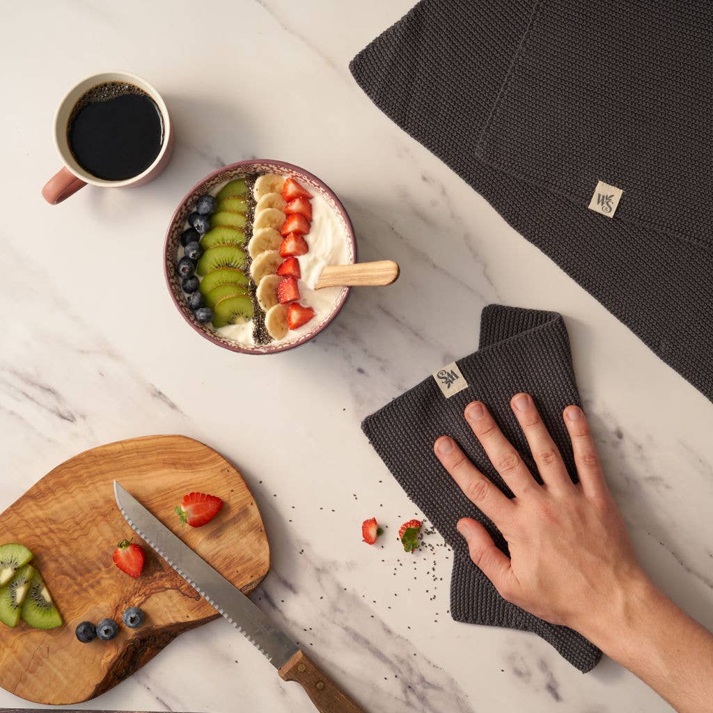 Organic Cotton Dish Cloth in Slate