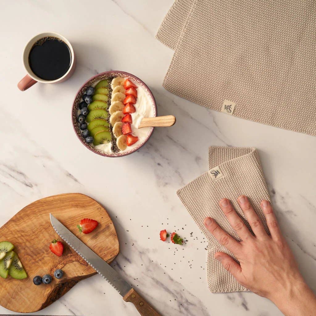 Organic Cotton Dish Cloth in Moss