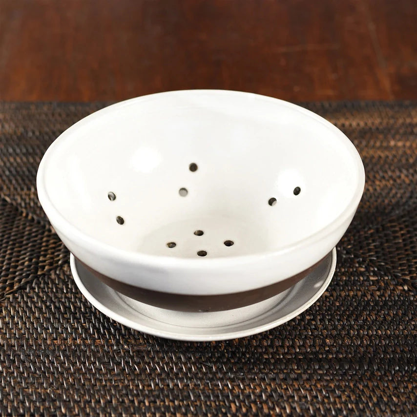 Ceramic Berry Bowl & Saucer