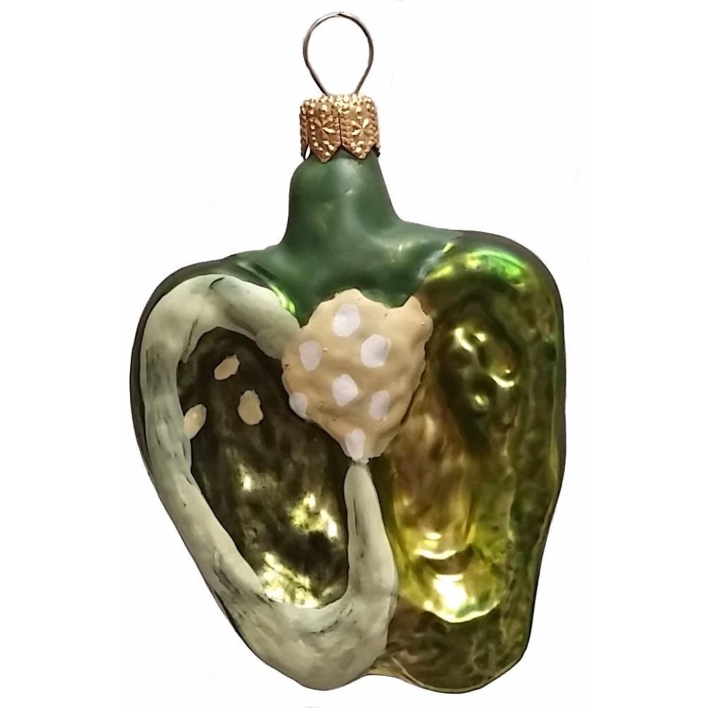 Green Bell Pepper Glass Ornament