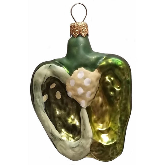 Green Bell Pepper Glass Ornament