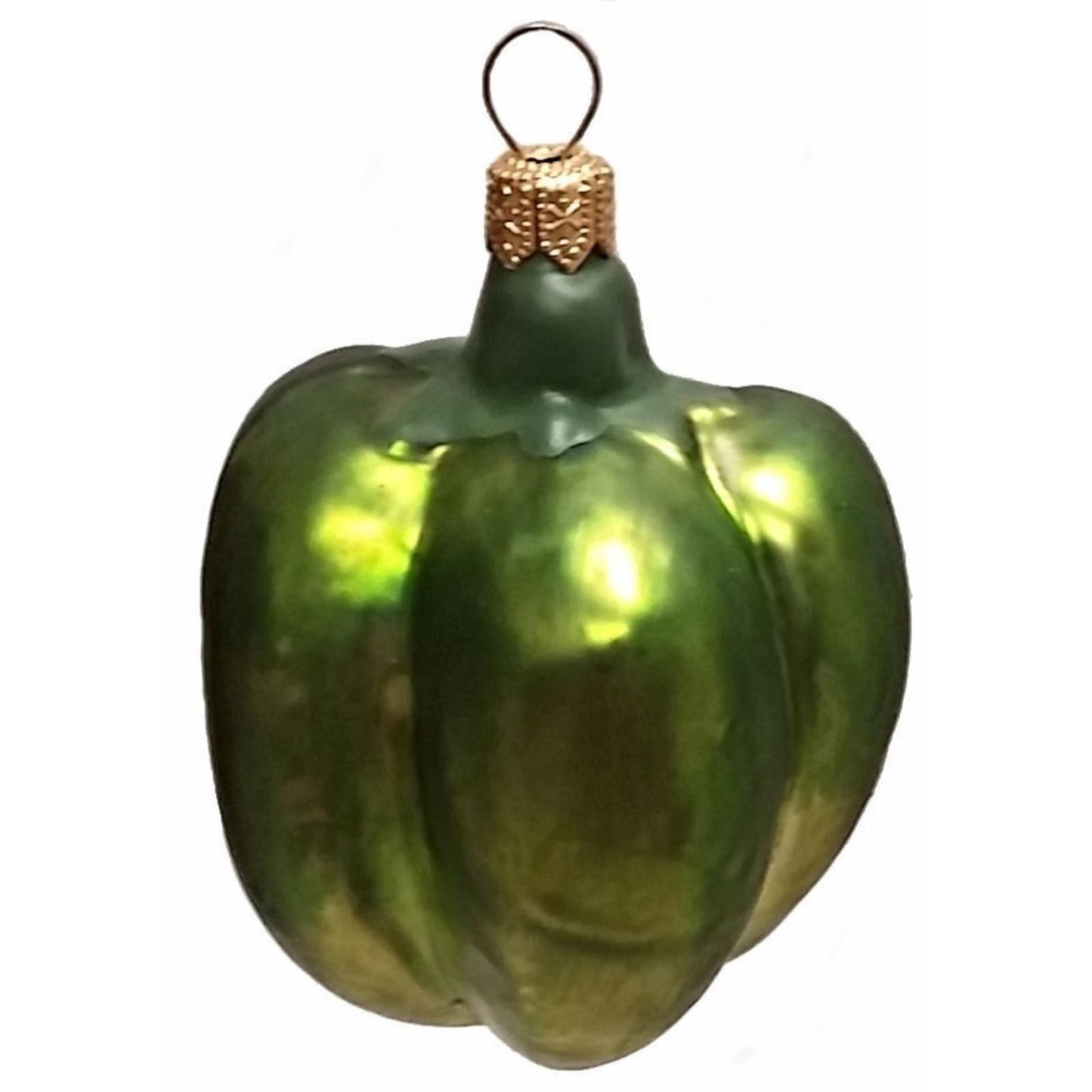 Green Bell Pepper Glass Ornament