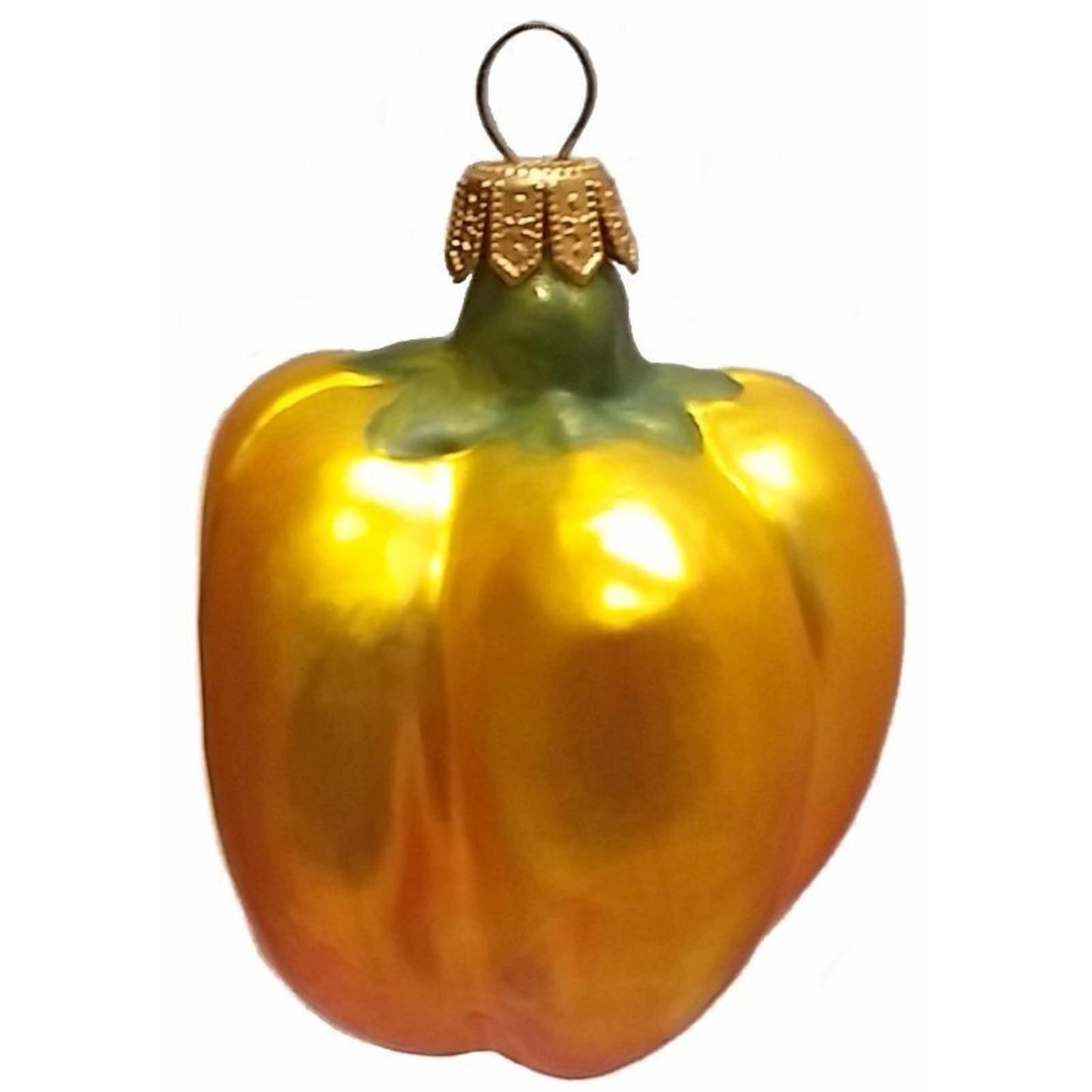 Yellow Bell Pepper Glass Ornament