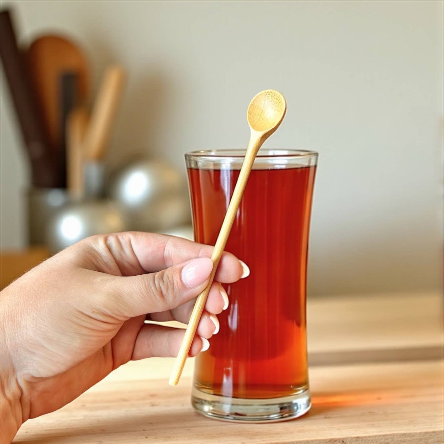 Round Bamboo Stir Spoon