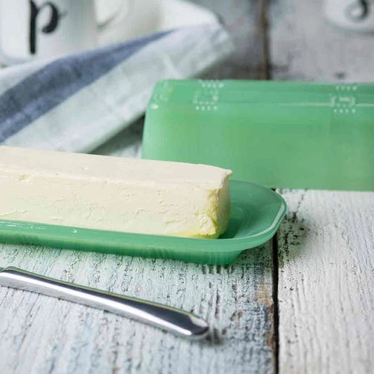 Jadeite Glass Butter Dish
