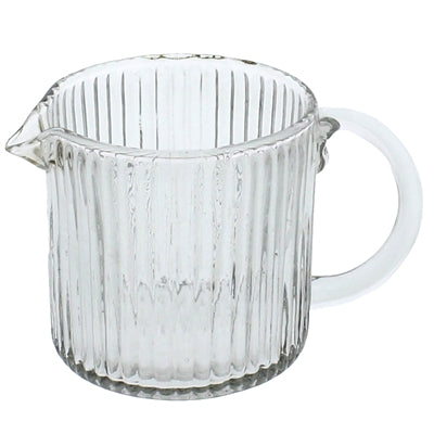 Ribbed Glass Pitcher