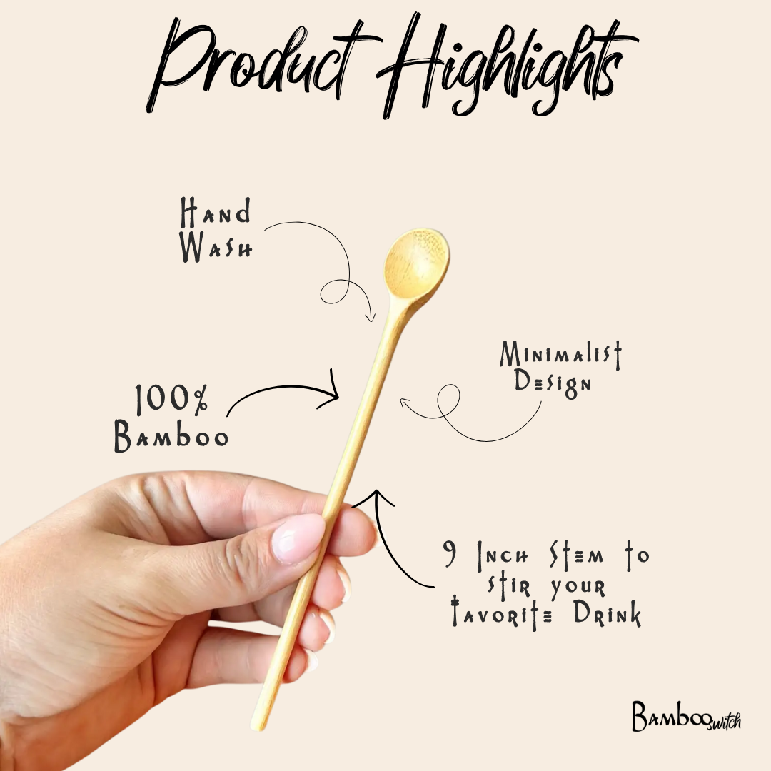 Round Bamboo Stir Spoon