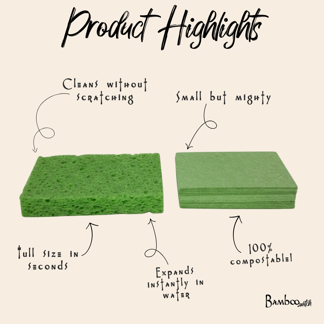 Compostable Cellulose Kitchen Sponge