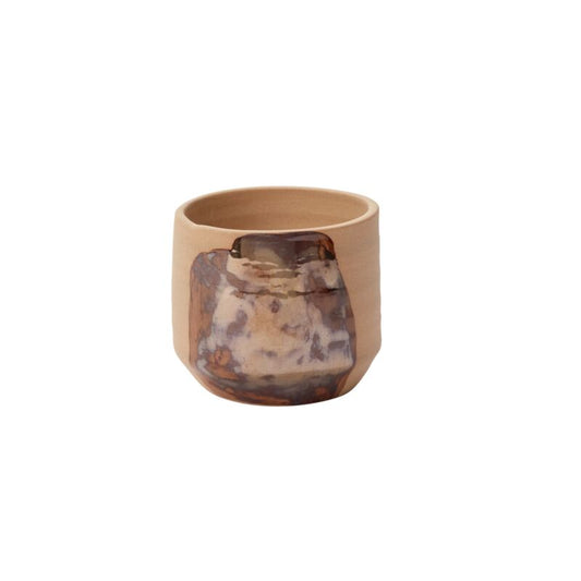 Bronze Brushstroke Pot