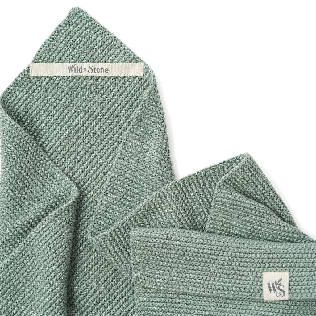 Organic Cotton Hand Towel in Moss