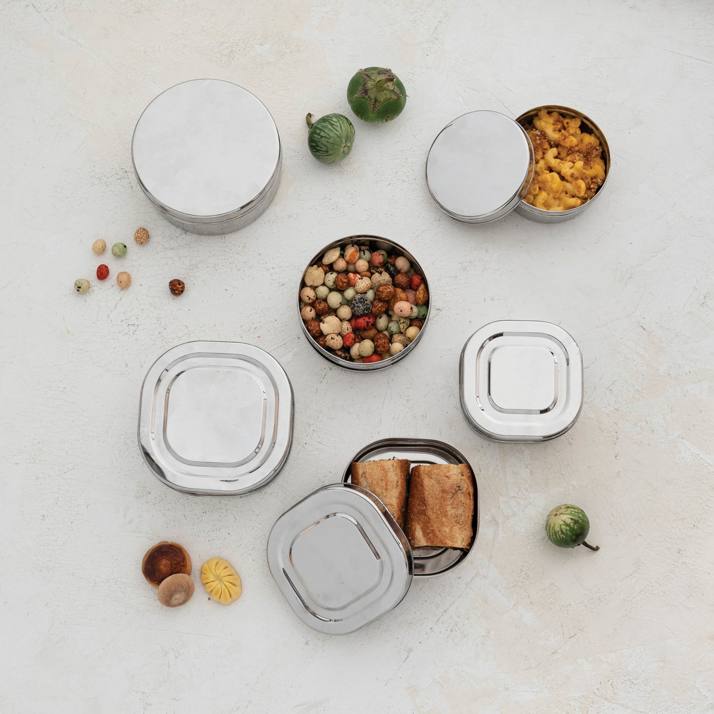 Nesting Stainless Steel Food Containers