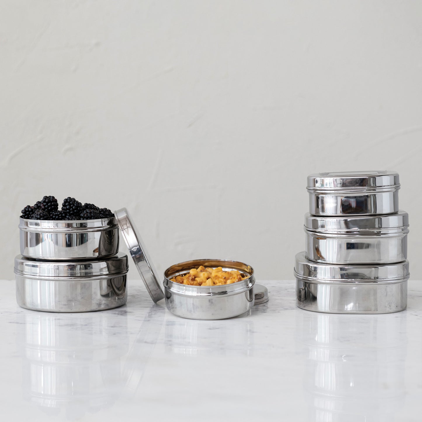 Nesting Stainless Steel Food Containers