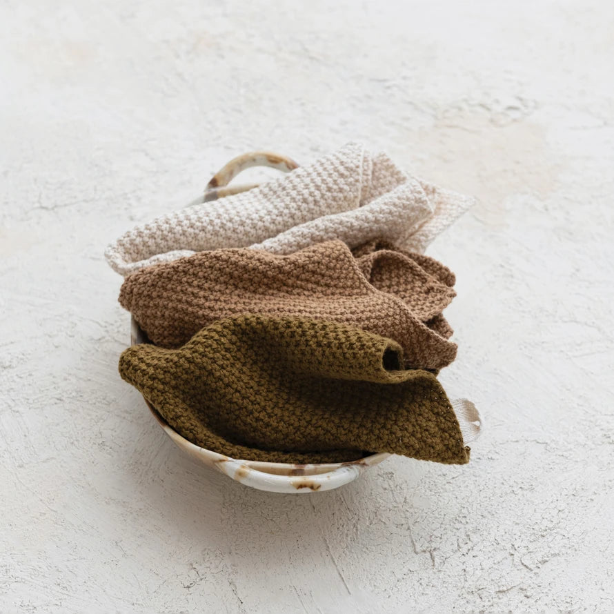 Knit Dish Cloths set of 3