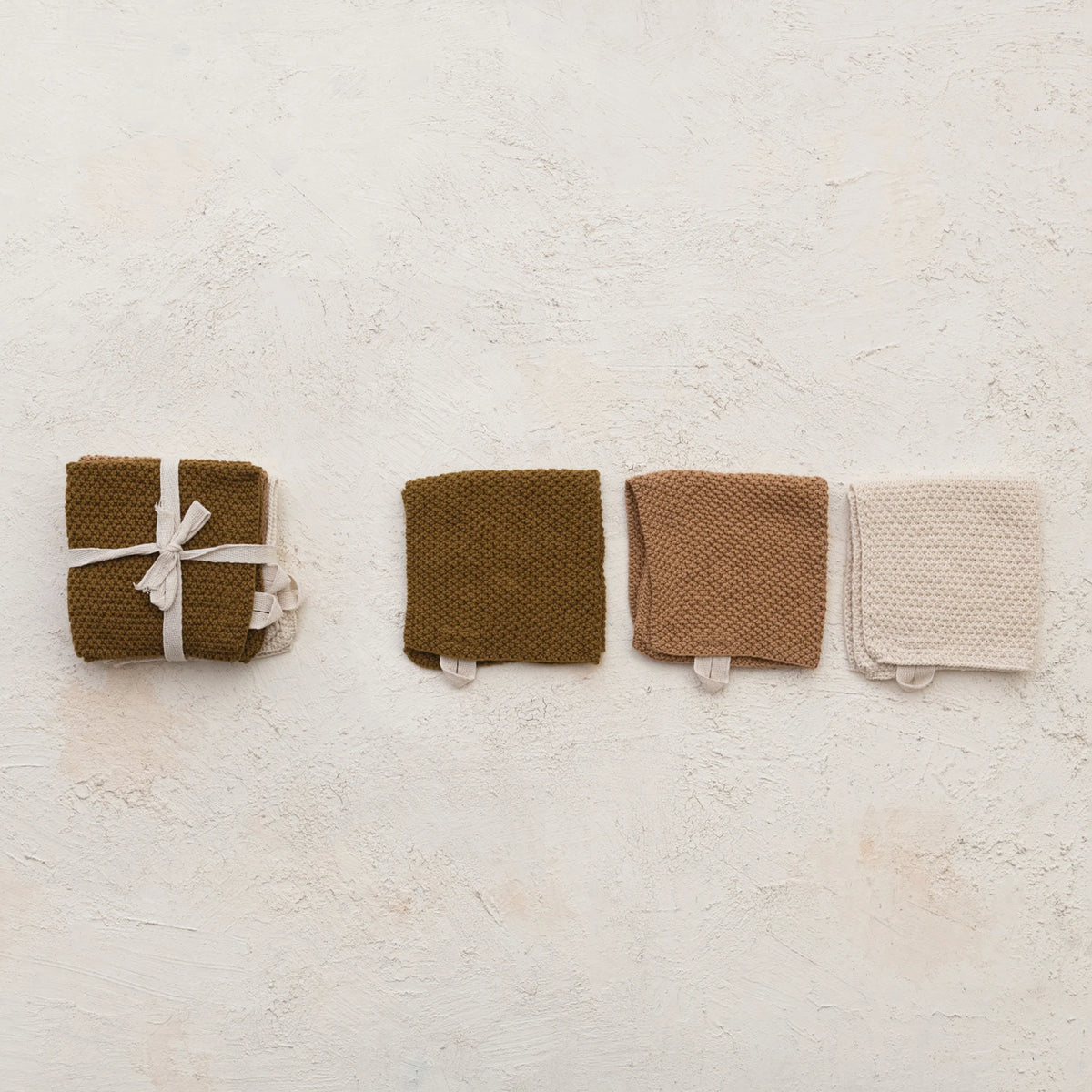 Knit Dish Cloths set of 3