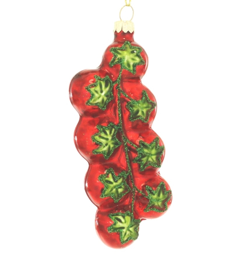 Cherry Tomatoes Glass Ornament